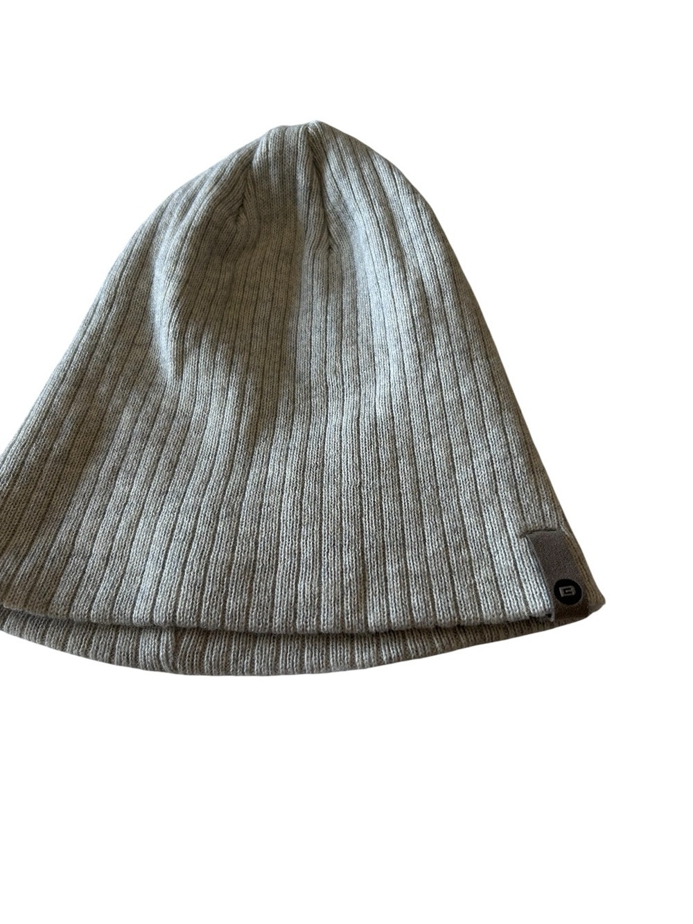 Bula heather gray merino wool blend beanie hat with a ribbed knit design